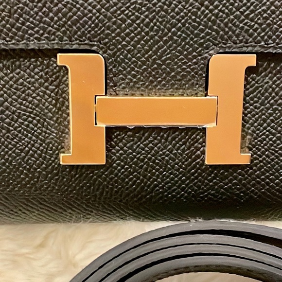 Hermes Constance Long To Go Wallet Black Epsom Gold Hardware WOC New! SOLD! - Picture 2 of 9